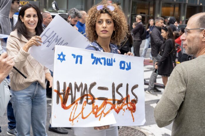 Pro-Israel Rally Held At New York City After Hamas Attack