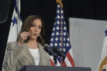 Hapless Harris Handed A Babysitter For First Prime Time Interview